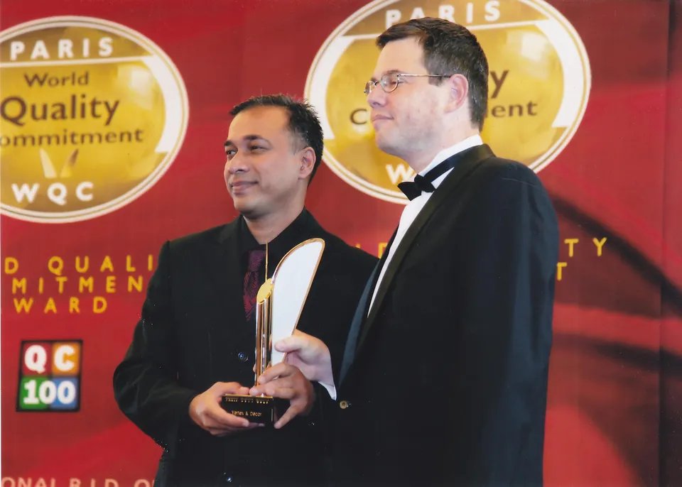 Award presentation photo in Paris