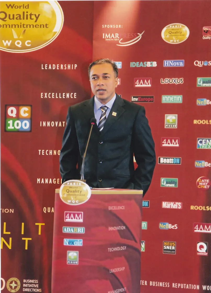 Speech at the Paris world quality convention