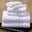 Folded bathroom towels